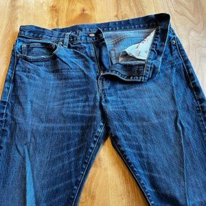 J. Crew Men's Straight Jeans - Dark Blue